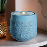 Декоративный фонтан Сан-Марино 35 см лазурный, с LED подсветкой