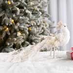 Декоративная фигура Снежный Павлин 40 см