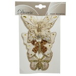 Набор декоративных украшений Бабочки Орвальдо 12 см, 3 шт, клипса