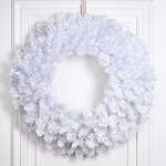 Венок Исландский Белоснежный 60 см, ПВХ