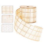 Декоративная лента Новогодний Узор - Motif Mignon 270*6 см золотистая