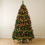 Искусственная елка с гирляндой и игрушками Лапландия: Royal Christmas 210 см, 700 теплых белых LED, контроллер, ПВХ