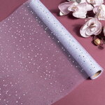 Сетка для декорирования с блестками 39*200 см серебряная