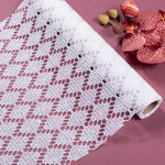 Ткань для декора Ажурная Сетка Steppe 28*150 см белая