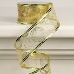 Декоративная лента Элеганца - Мыльные Пузыри 270*4 см золотая