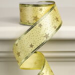 Декоративная лента Элеганца - Звездочки 270*4 см золотая
