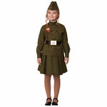 Детская военная форма Солдатка в пилотке, рост 116 см
