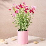 Искусственный цветок в кашпо Вербена 22 см, розовый