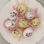 Пасхальные украшения Яйца Floral Easter 5 см, 8 шт, подвеска