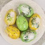 Пасхальные украшения Яйца Happy Sappy Easter 8 см, 6 шт, подвеска