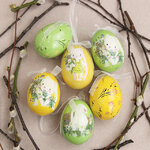 Пасхальные украшения Яйца Happy Sappy Easter 6 см, 6 шт, подвеска