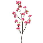 Искусственная ветка Цветущий Персик 100 см фуксия