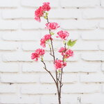 Искусственная ветка Цветущий Персик 76 см фуксия