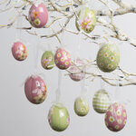 Пасхальные украшения Яйца Flower Easter 4-6 см, 12 шт, подвеска