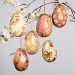 Пасхальные украшения Яйца Easter Etude 12 см, 6 шт, подвеска