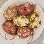 Пасхальные украшения Яйца Easter Etude 8 см, 6 шт, подвеска