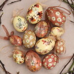 Пасхальные украшения Яйца Easter Etude 4-6 см, 12 шт, подвеска