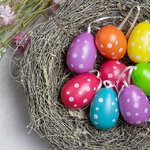 Пасхальные украшения Яйца Easter Twister 5 см, 8 шт, подвеска