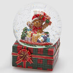 Музыкальный снежный шар Подарки для медвежонка 20 см