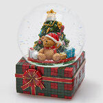 Музыкальный снежный шар Подарок для медвежонка 20 см