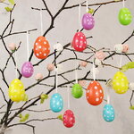 Пасхальные украшения Яйца Colours of Easter 4-6 см, 12 шт, подвеска