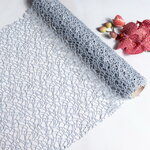 Ткань для декорирования Кружевная Сетка 40*200 см серая