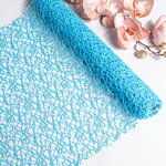 Ткань для декорирования Кружевная Сетка 40*200 см голубая