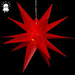 Светильник подвесной Звезда Полярная 60 см красная, LED подсветка, IP44
