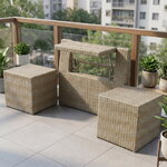 Комплект мебели для балкона из искусственного ротанга Мармарис 180*80*55 см для 2 человек, бежевый