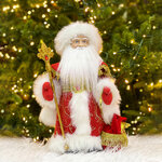 Фигура Дед Мороз - Хозяин Зимы в красной шубе 30 см