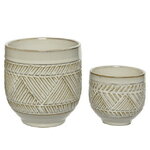 Набор керамических кашпо Saas Fee 8-11 см, 2 шт