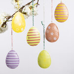 Пасхальные украшения Яйца Lovely Easter 9 см, 6 шт, подвеска