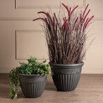 Набор декоративных кашпо Farnese 27-34 см серый, 2 шт, пластик