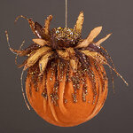 Винтажный елочный шар Girasole Skormus 10 см, золотой