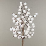 Декоративная ветка с белыми ягодами White Berry 36 см