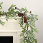 Хвойная гирлянда с шишками Ганна 150 см, ЛИТАЯ 100%