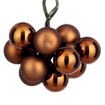 Гроздь стеклянных шаров на проволоке Minolo 2 см шоколадный mix, 10 шт