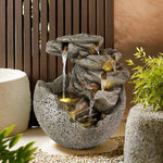 Декоративный фонтан Рейнфолл 60 см с LED подсветкой