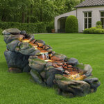 Садовый фонтан Водопад Дюссельдорф 203 см с LED подсветкой