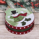 Новогодняя жестяная банка Снеговичок, 200 мл