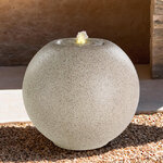 Декоративный фонтан шар Сан-Миниато 40 см кремовый, с LED подсветкой