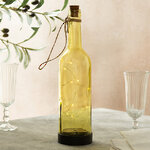 Садовый светильник - бутылка Solar Firefly на солнечной батарее 31 см, 10 теплых белых LED ламп, оливковый IP44