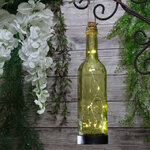 Садовый светильник - бутылка Solar Firefly на солнечной батарее 31 см, 10 теплых белых LED ламп, оливковый IP44