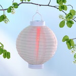 Китайский фонарик на солнечной батарее Верано 23*20 см, цветные RGB LED с эффектом живого пламени, IP44
