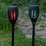 Садовый фонарь на солнечной батарее Solar Samoa 49*10 см, RGB LED с эффектом живого пламени, IP44