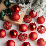 Набор пластиковых шаров Анданте 6 см красный, 16 шт