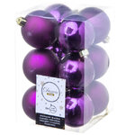 Набор пластиковых шаров Фиолетовый 6 см, 12 шт, mix