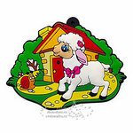 Овечка-магнит "В деревне" 5*7 см