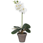 Орхидея искусственная в горшке 48 см белая