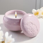 Ароматическая свеча Barnsley Lavender 9 см сиреневая